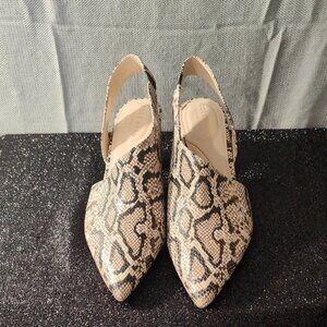 Snakeskin Slingback Women's Shoes